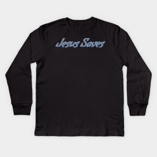 Jesus Saves Kids Long Sleeve T-Shirt